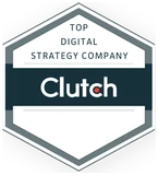Clutch Top Digital Strategy Company, Australia award badge.