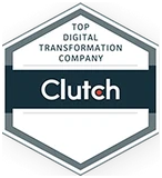 Clutch Top Digital Transformation Company, Australia award badge.