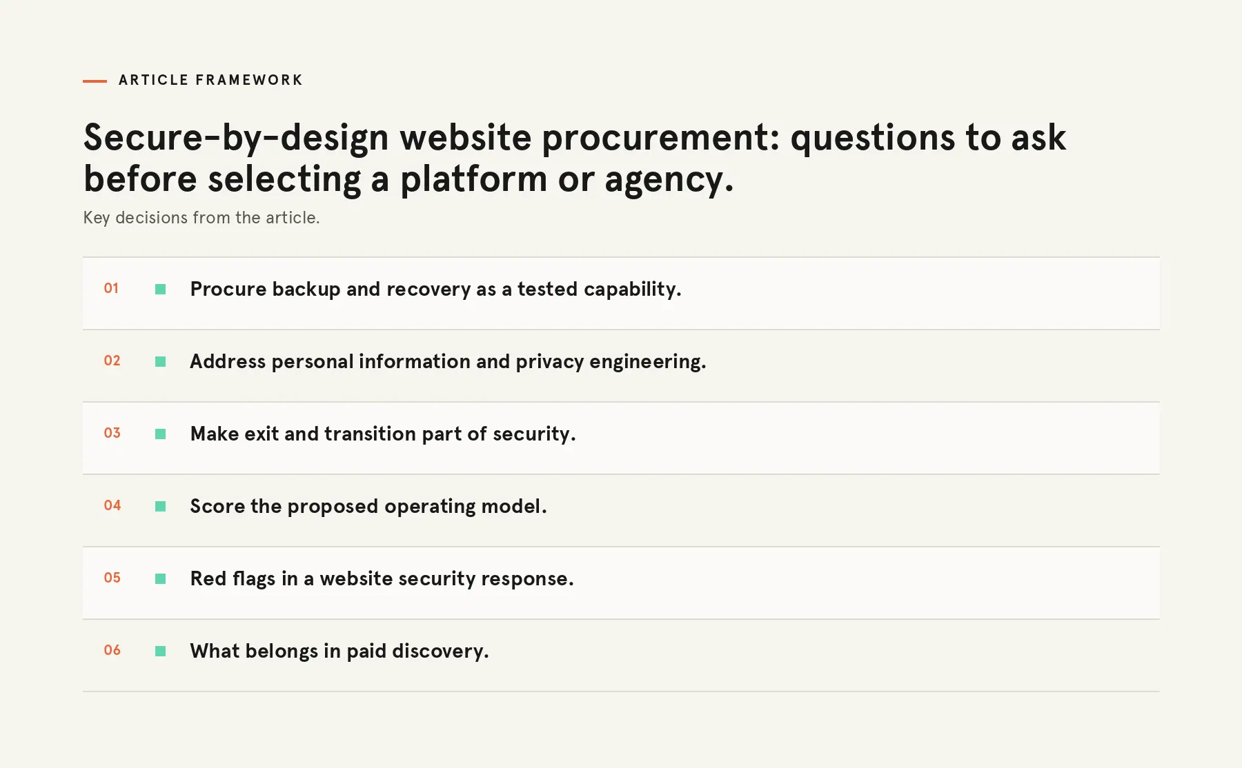 Diagram: Separate hosting, website support and security operations.
