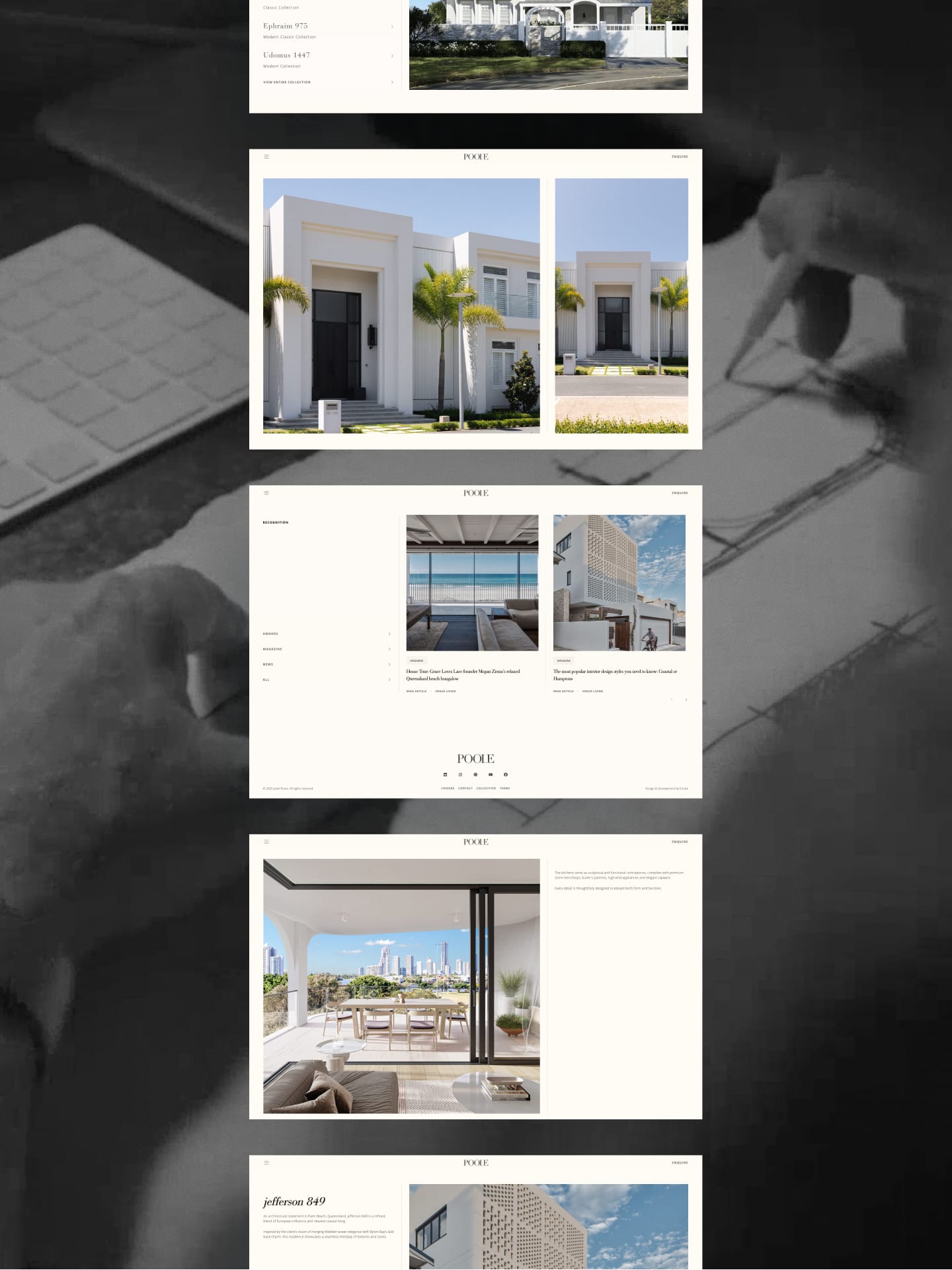 Jared Poole Design website on a mobile screen.