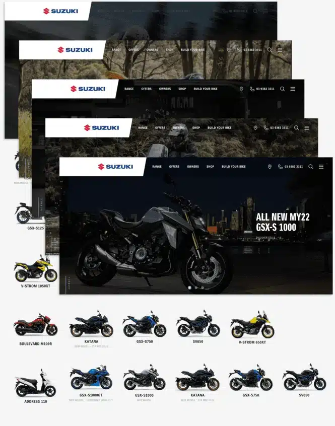 Suzuki motorcycles website dev.