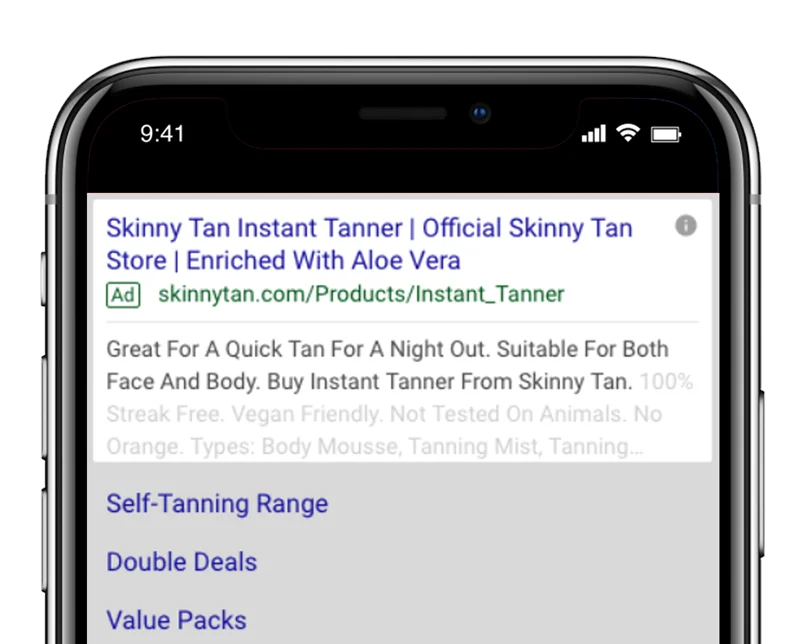 Skinny Tan Search Engine Advertising.
