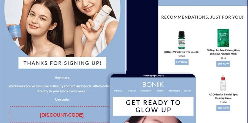 BONIIK welcome email series.