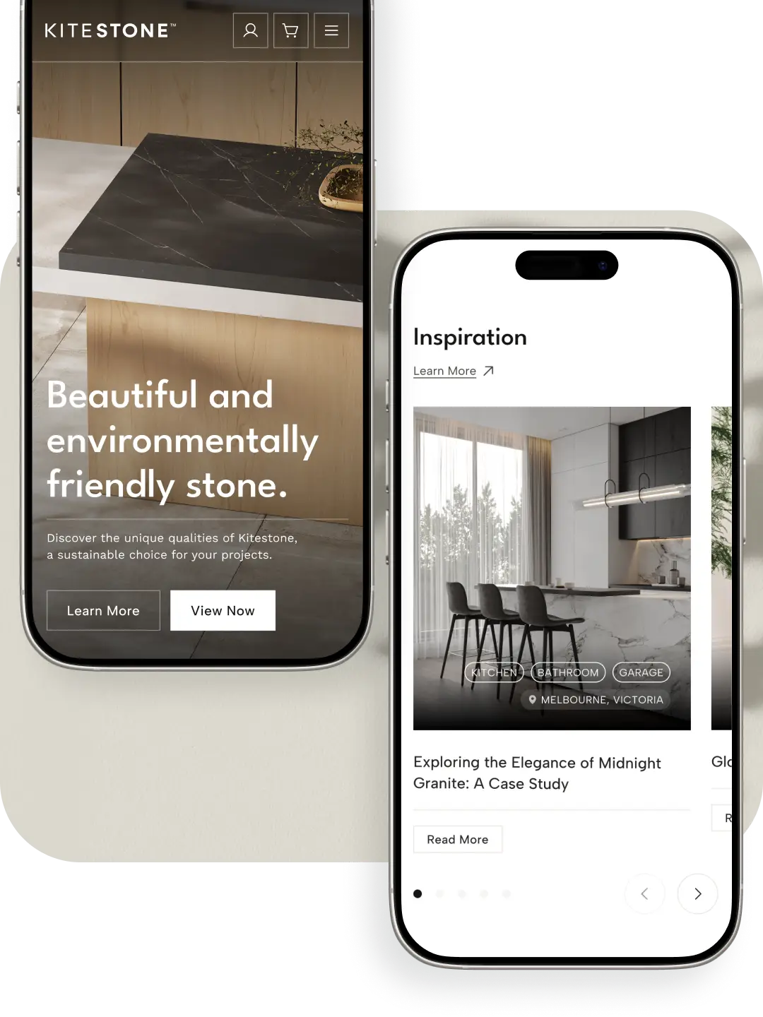 Kitestone mobile website design.