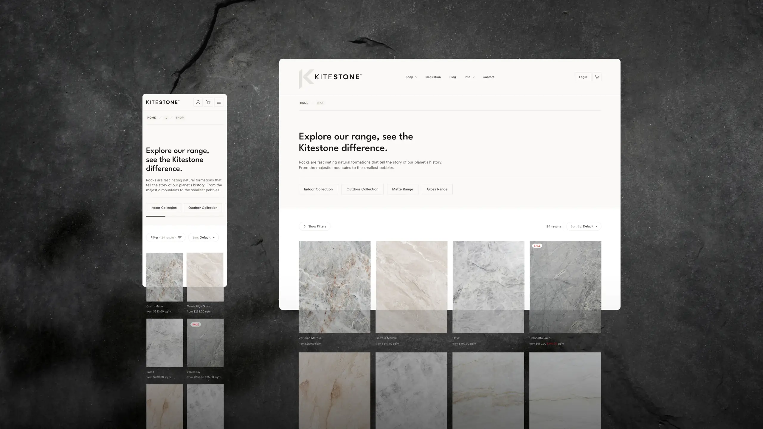 Kitestone product catalogue showcase.