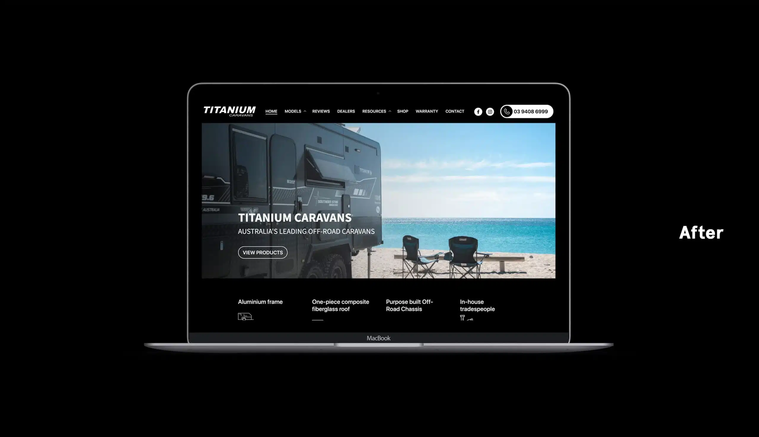 Titanium Caravans new website.