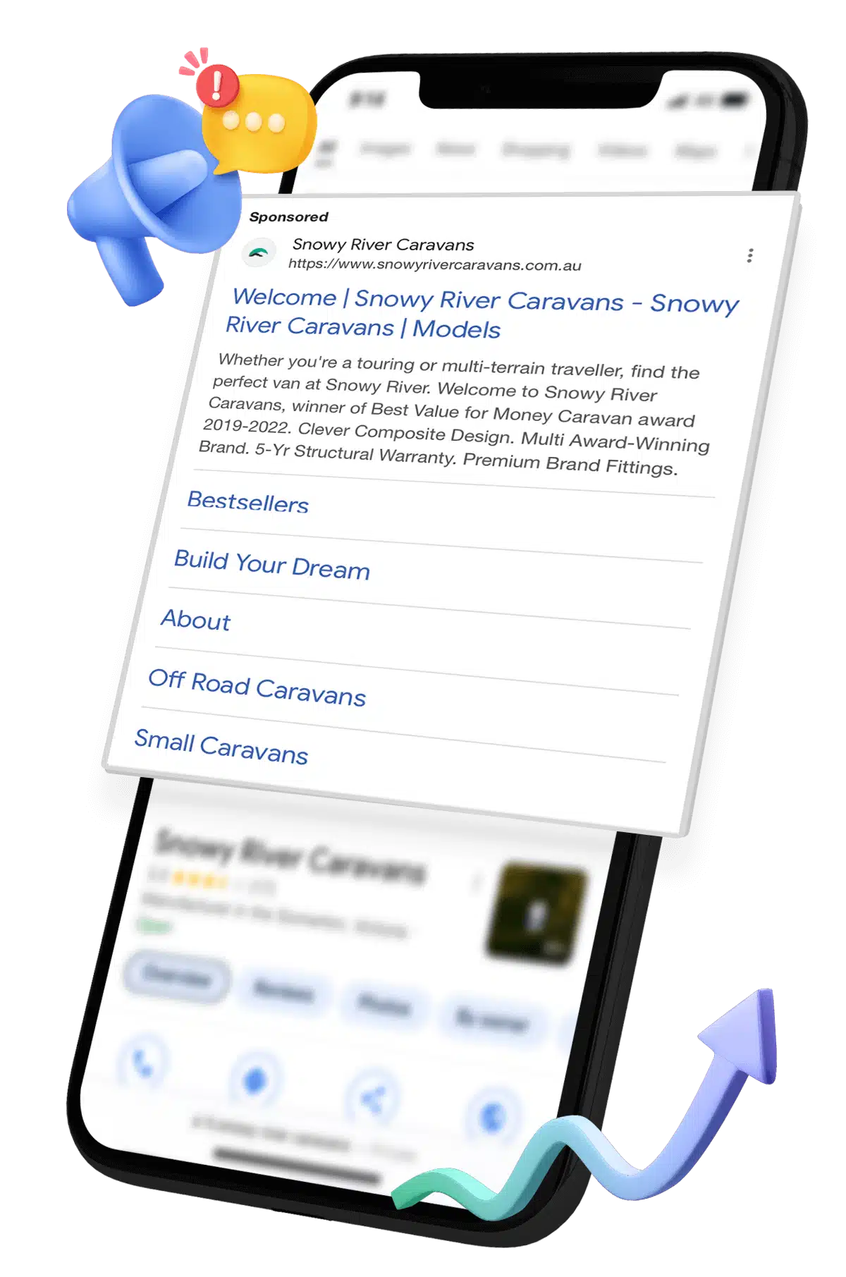 Snowy Caravans snowy river caravans google ads.