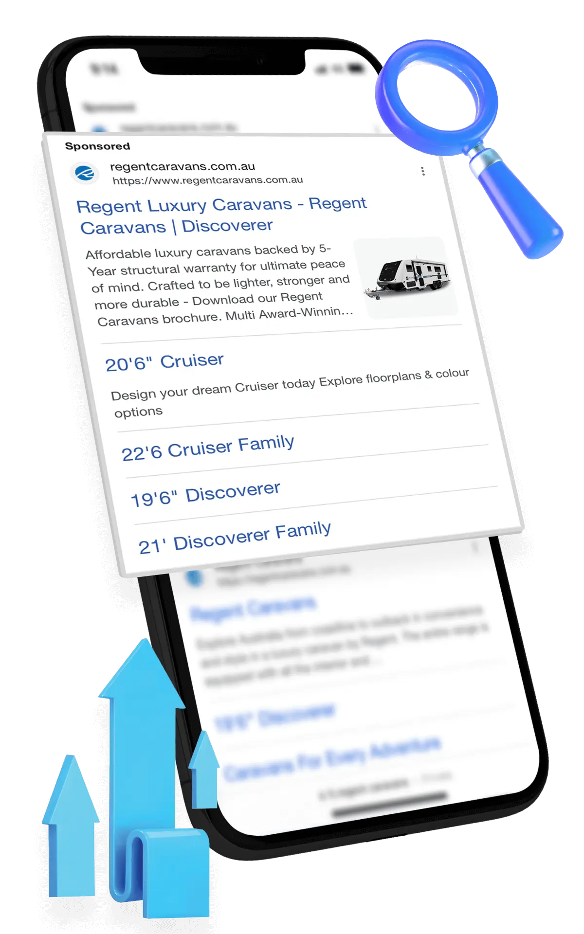 Regent Caravans Google Ads campaign creative.