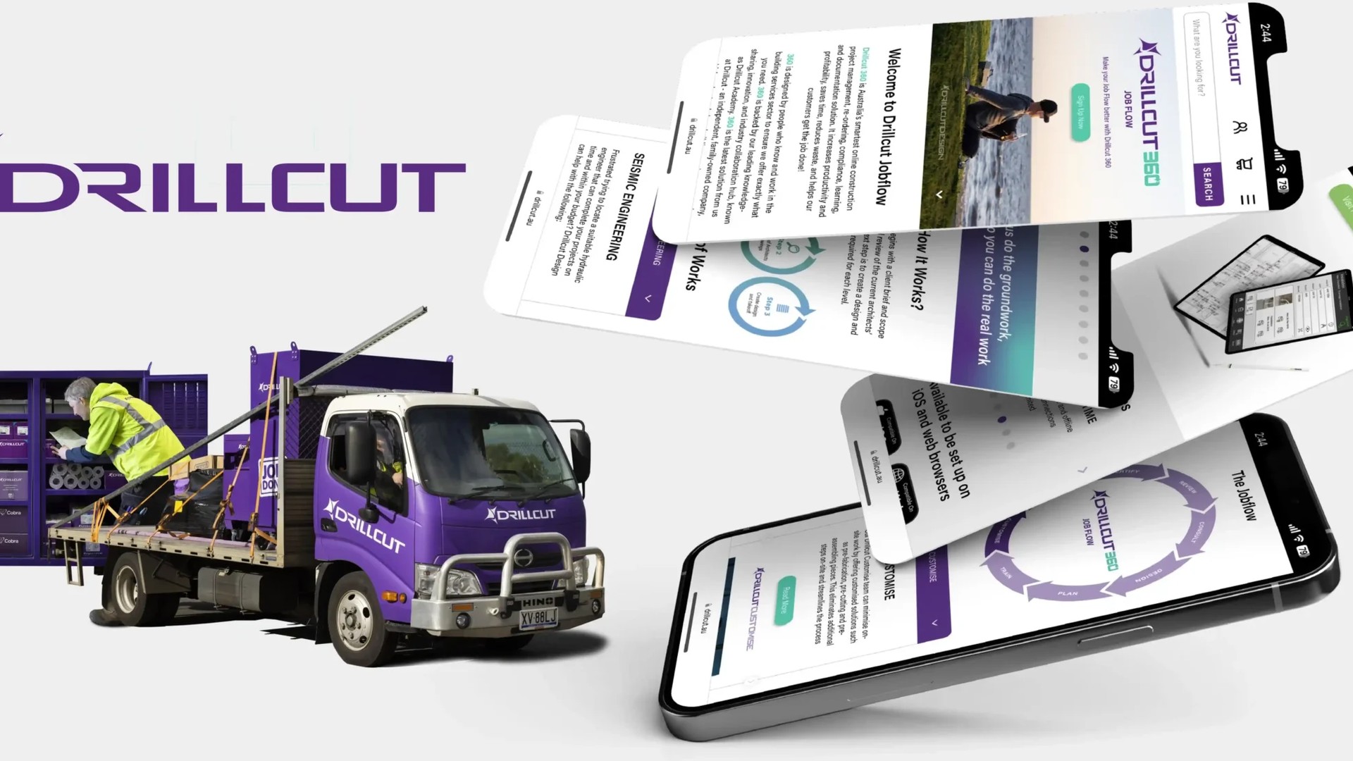 Drillcut website banner.