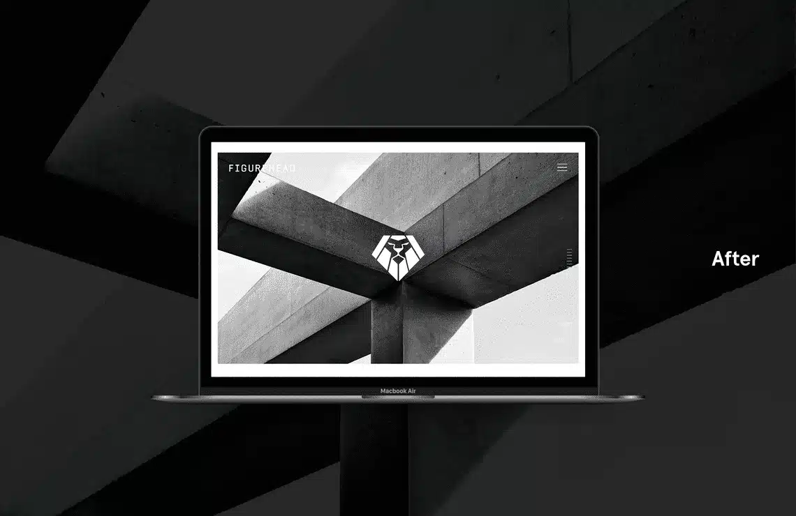 Figurehead website design after comparison.