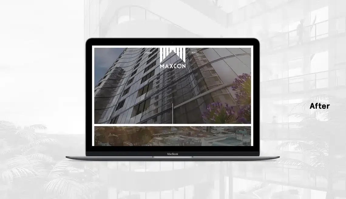 Maxcon website development after comparison.