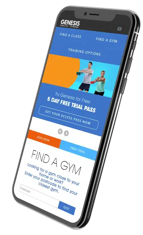 Genesis Health and fitness 5 days free trials campaign.