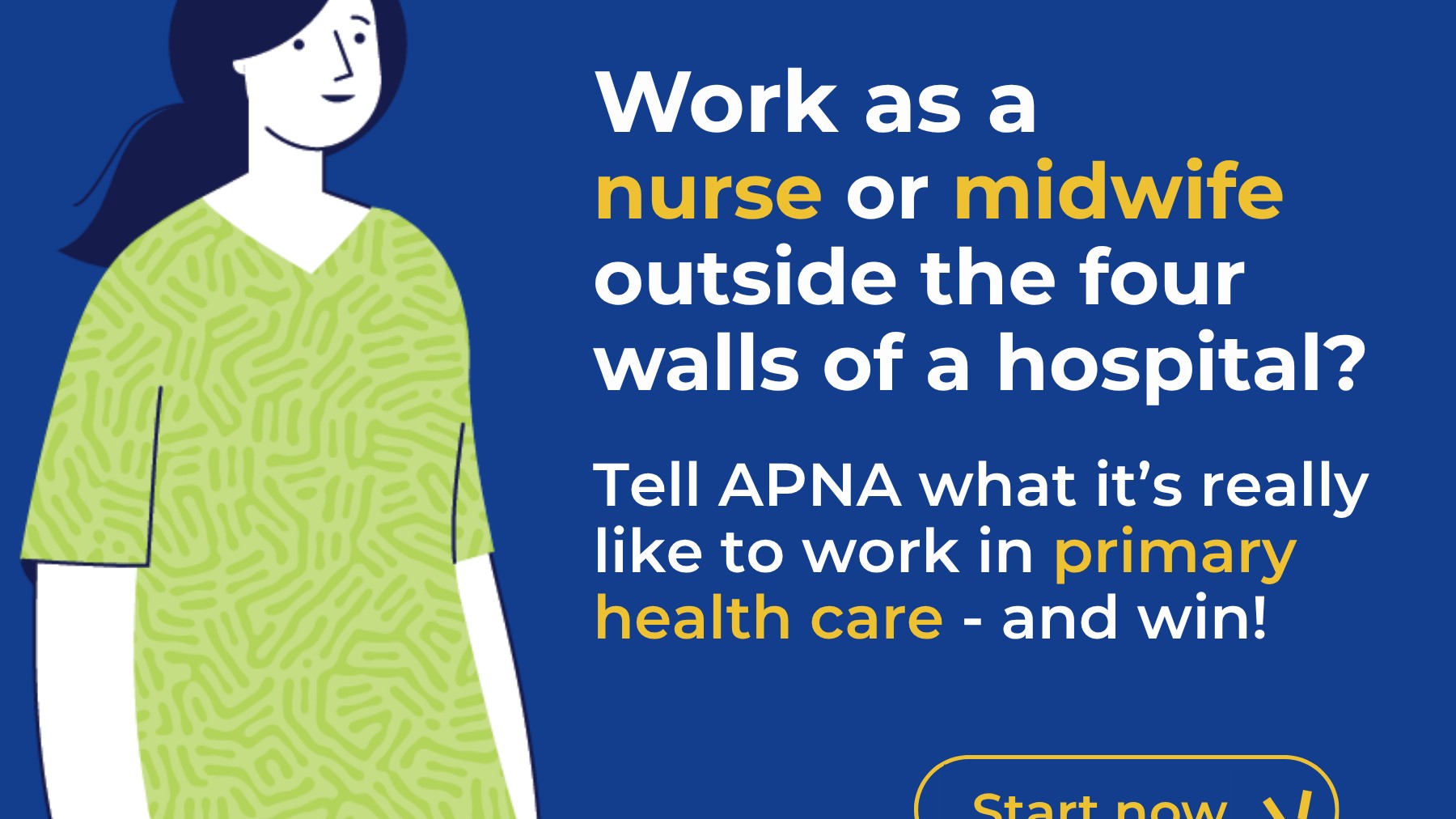 Facebook advertising creative for APNA's nurse recruitment campaign.