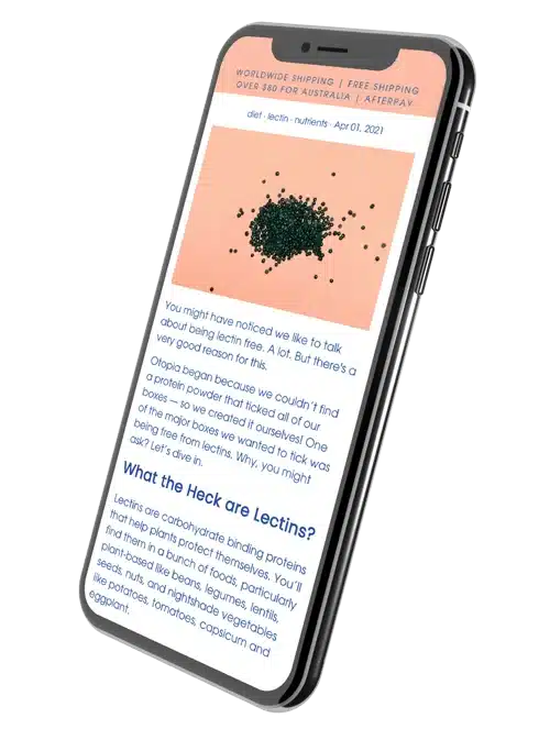 Otopia Wellness blog post design on a mobile screen.