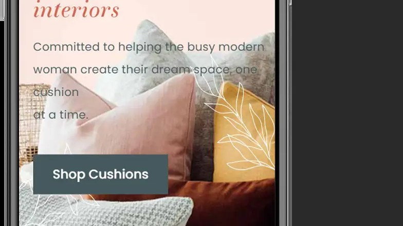 Mobile mock-up of Newline eCommerce.