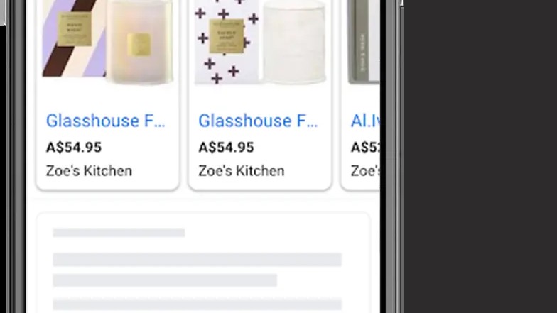 Glasshouse products featured on a Google search results page.