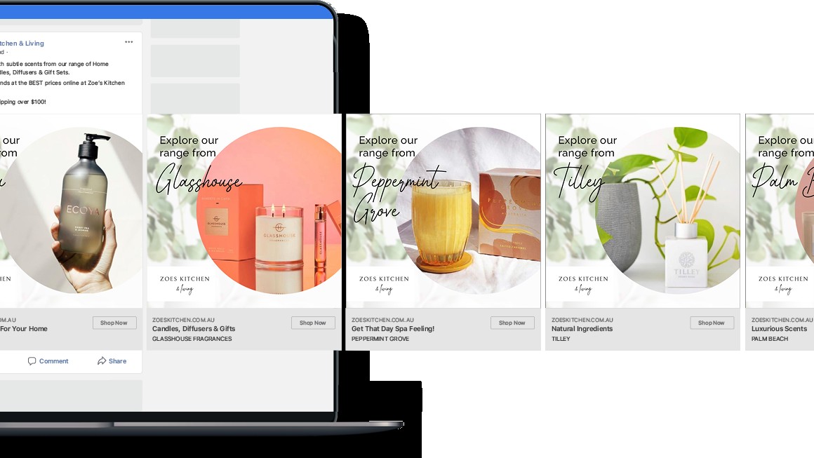 Zoes Kitchen social media carousel.