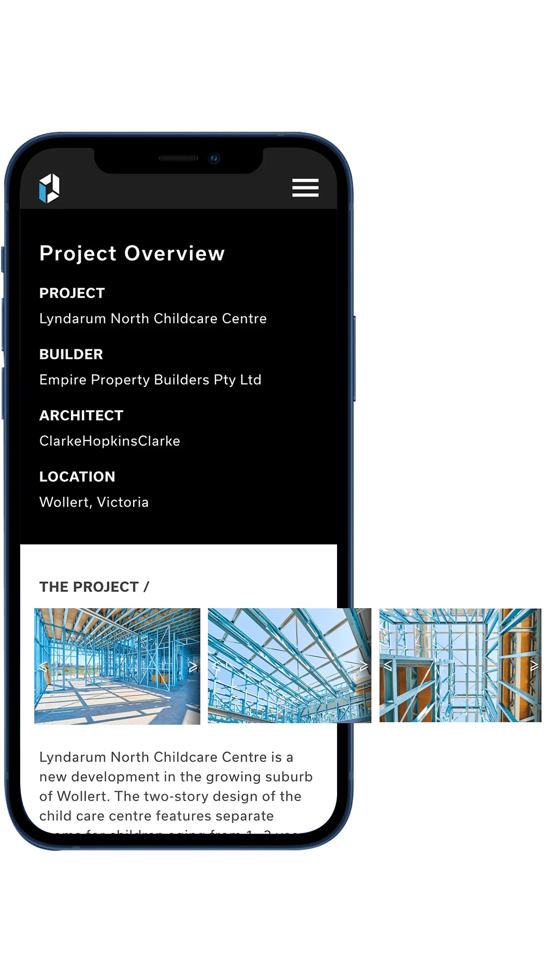 Cortek website on iphone mockup.