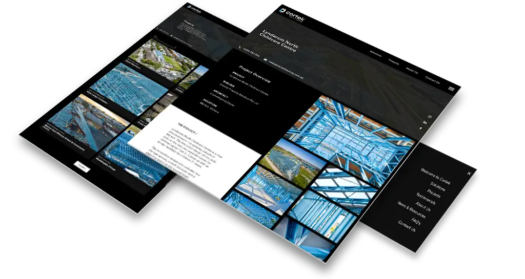 Cortek Website Rebrand Project Gallery.