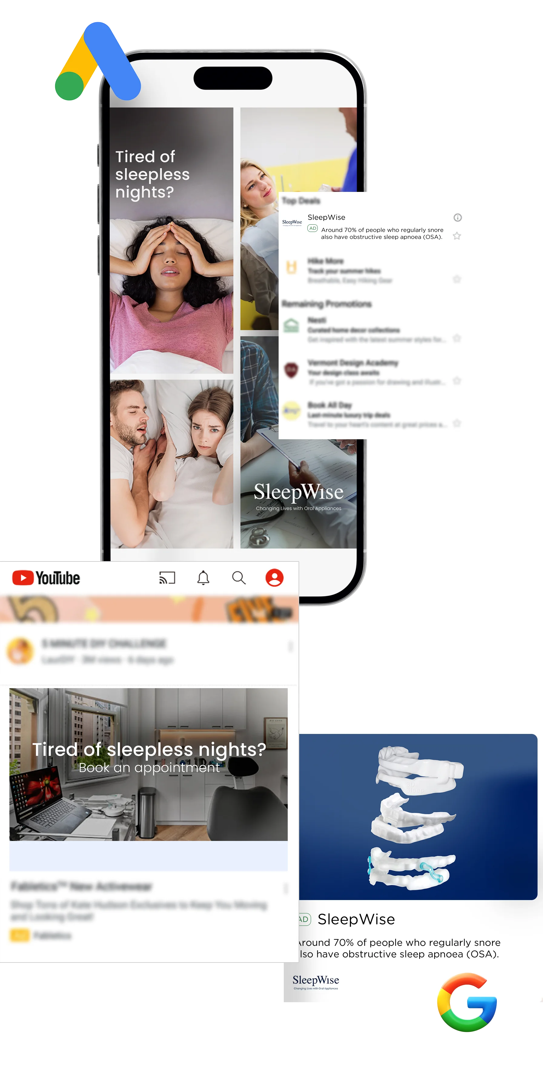 SleepWise search advertising creative.