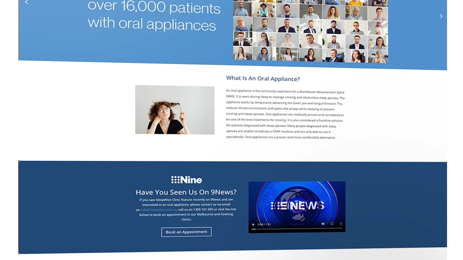 SleepWise website display.