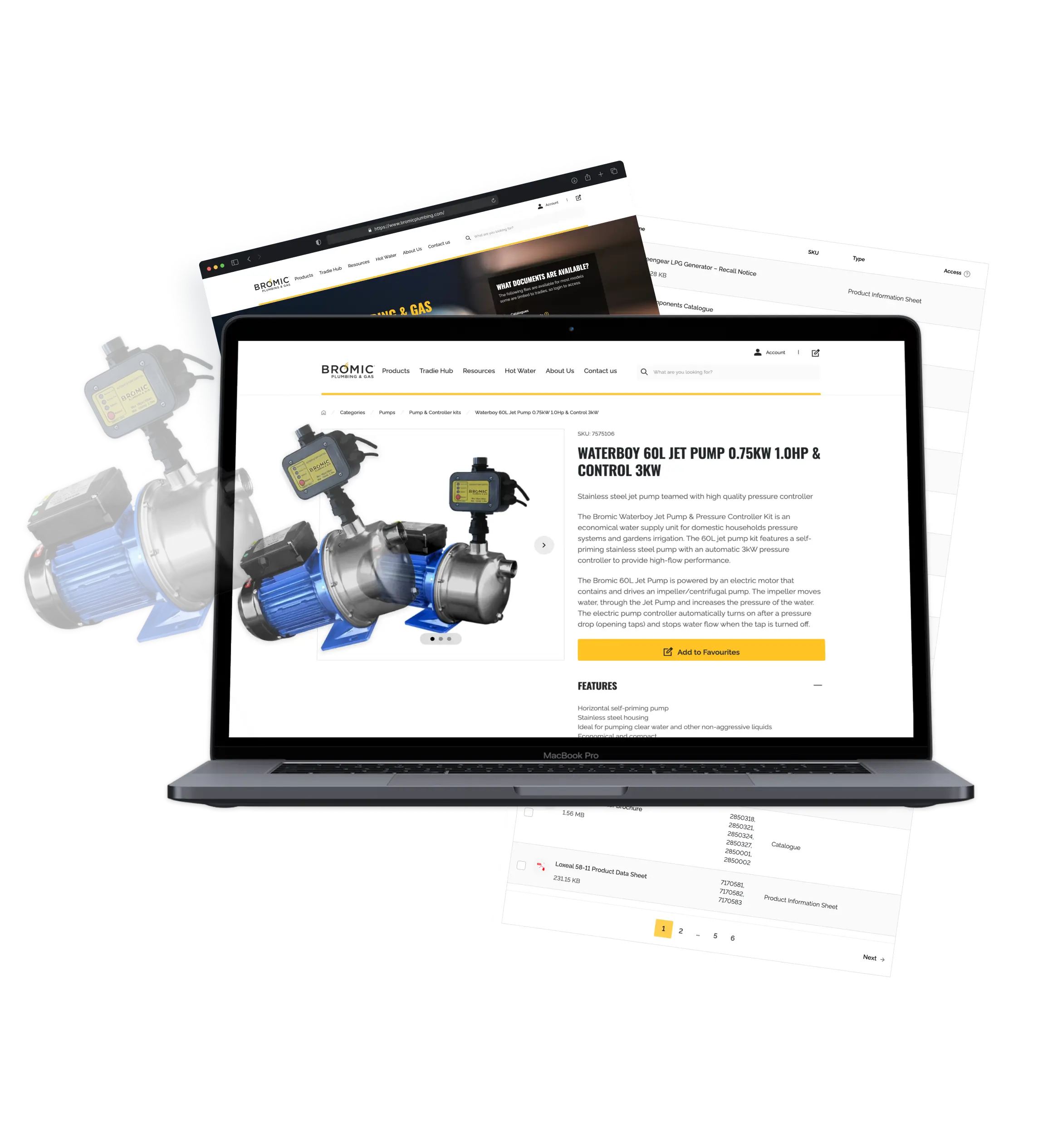 Bromic Plumbing & Gas product page interface bromic.