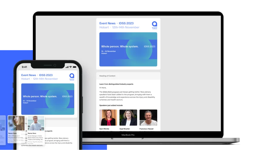 Email Campaigns Feature-Mobile & Desktop Display.