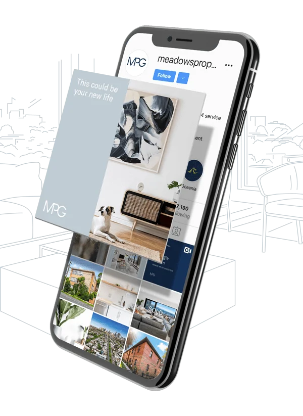 Meadows Property group boutique agency instagram feeds.