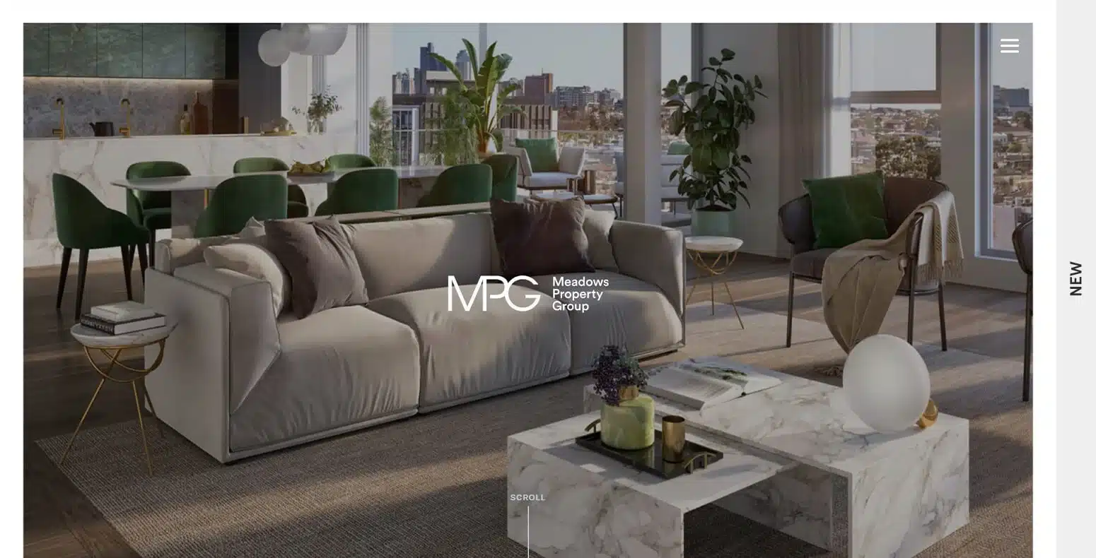Meadows Property Group new website design.