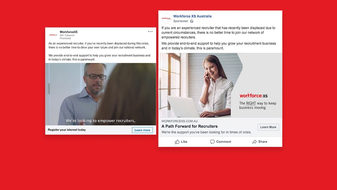 Workforce recruitment website design.