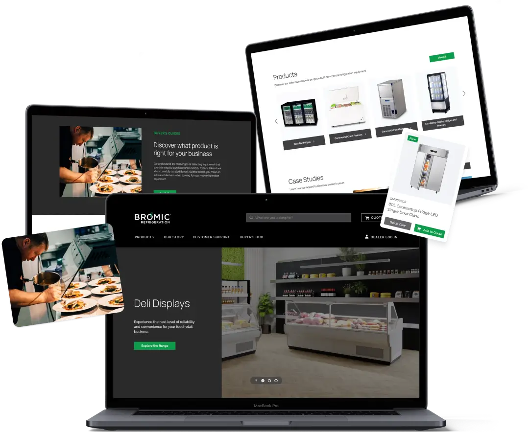 Bromic Refrigeration bromic rf homepage layouts.