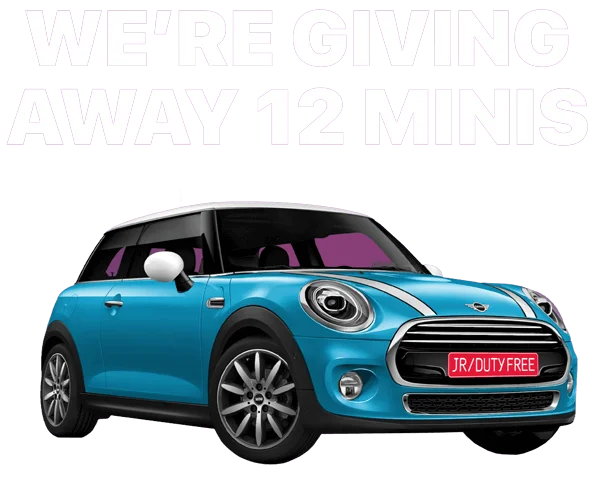 JR / Duty Free 12 free mini coopers promotion jr duty marketing strategy.