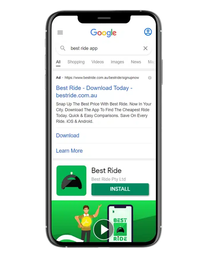 Best Ride search engine advertising.