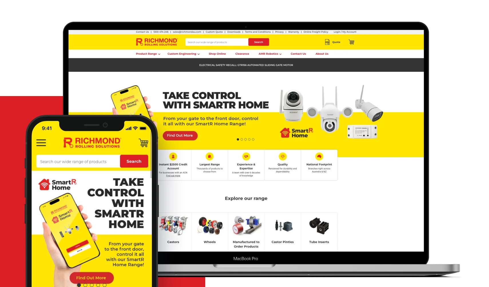 Richmond Desktop &amp; Mobile Website Display.