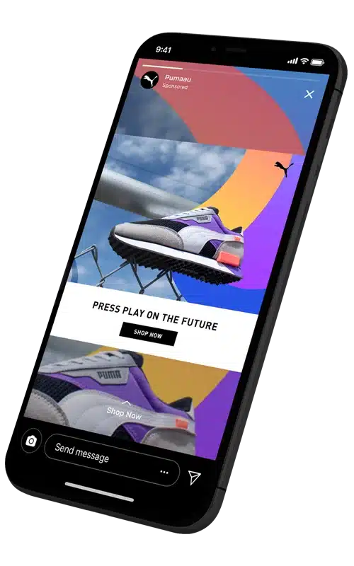 Puma Instagram Story advertising design.