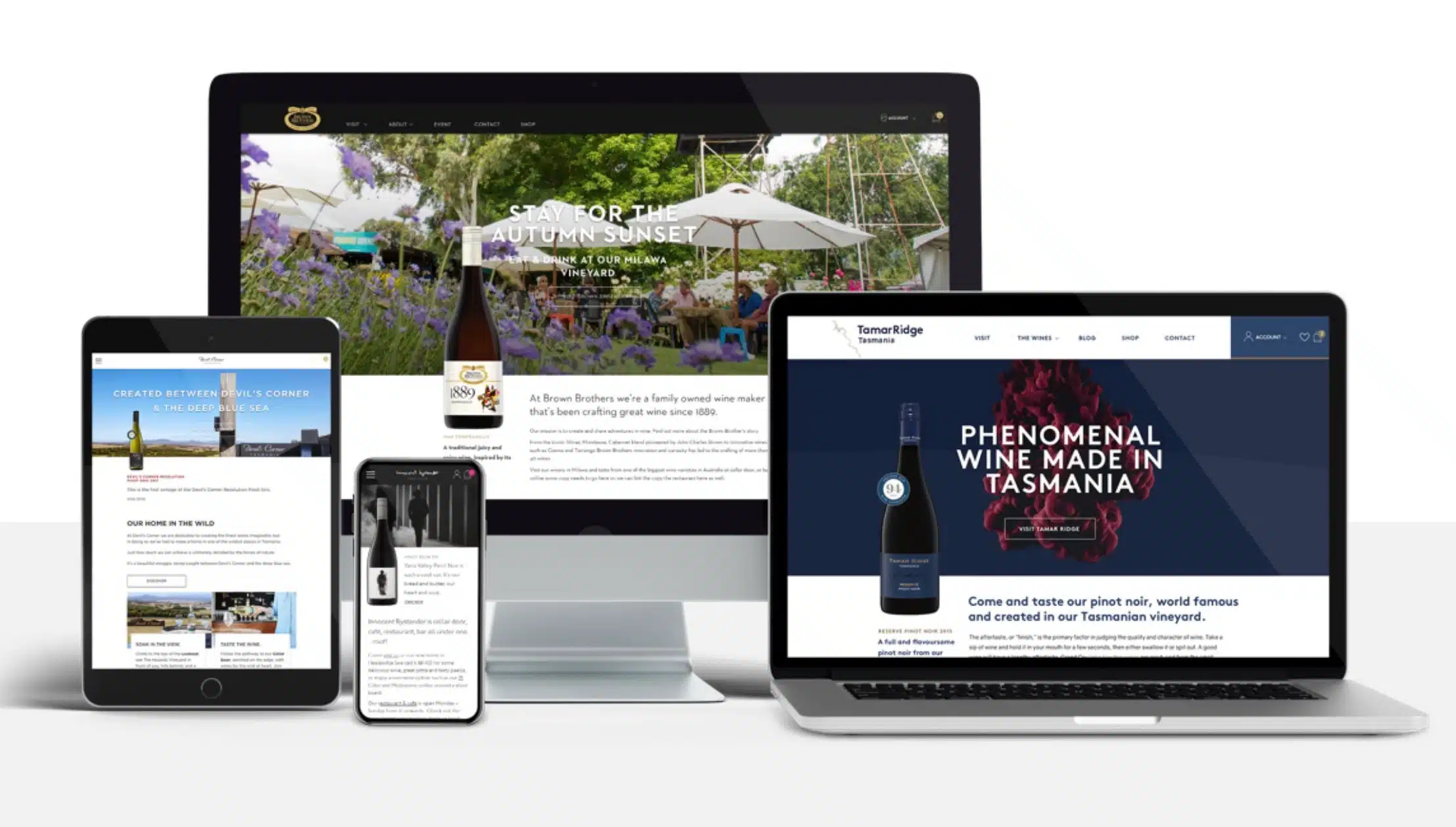 Brown Brothers website on multiple devices.