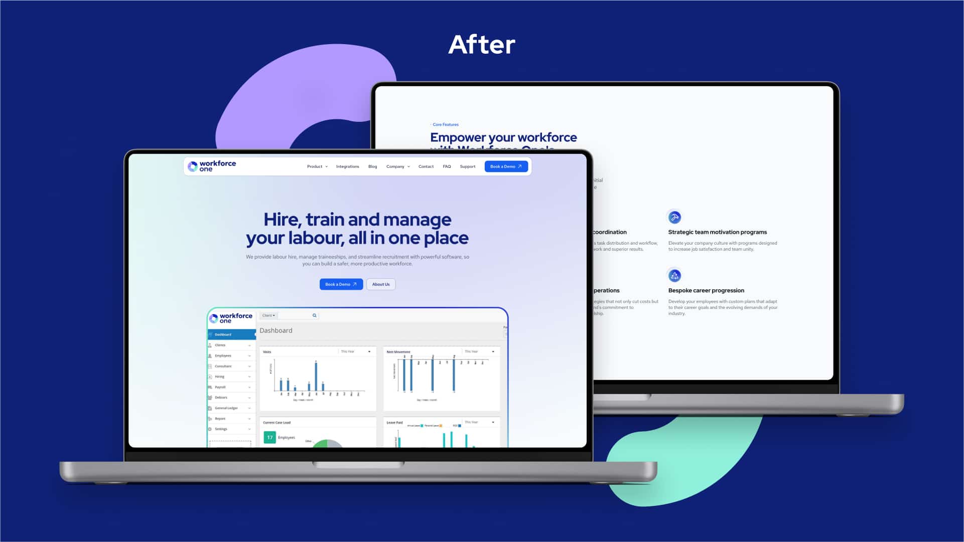 Workforce One home page after the redesign.