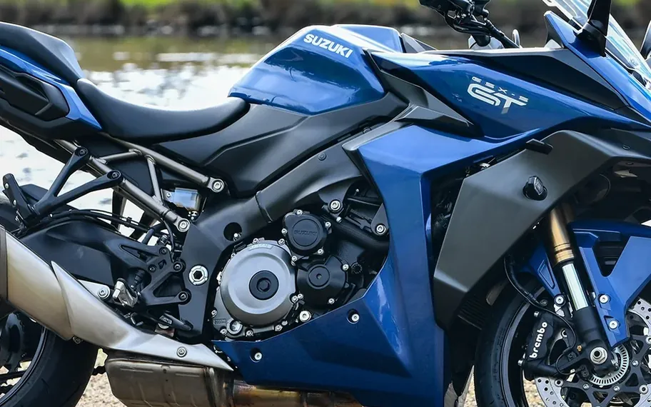 Suzuki motorcycle side profile.