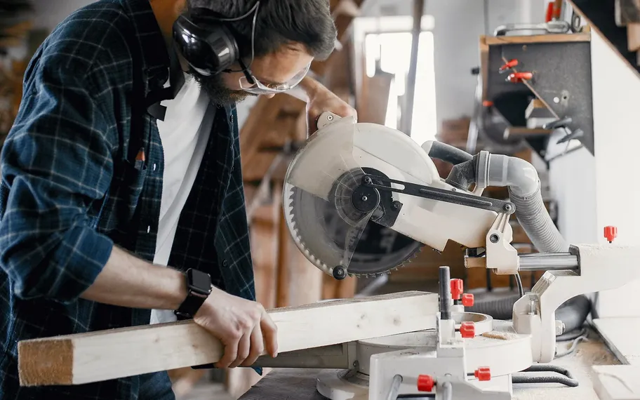Carbitool woodworking tools in use.