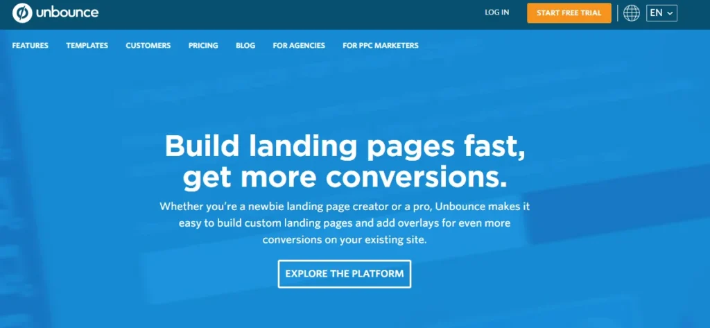 Unbounce-build Fast Landing Page