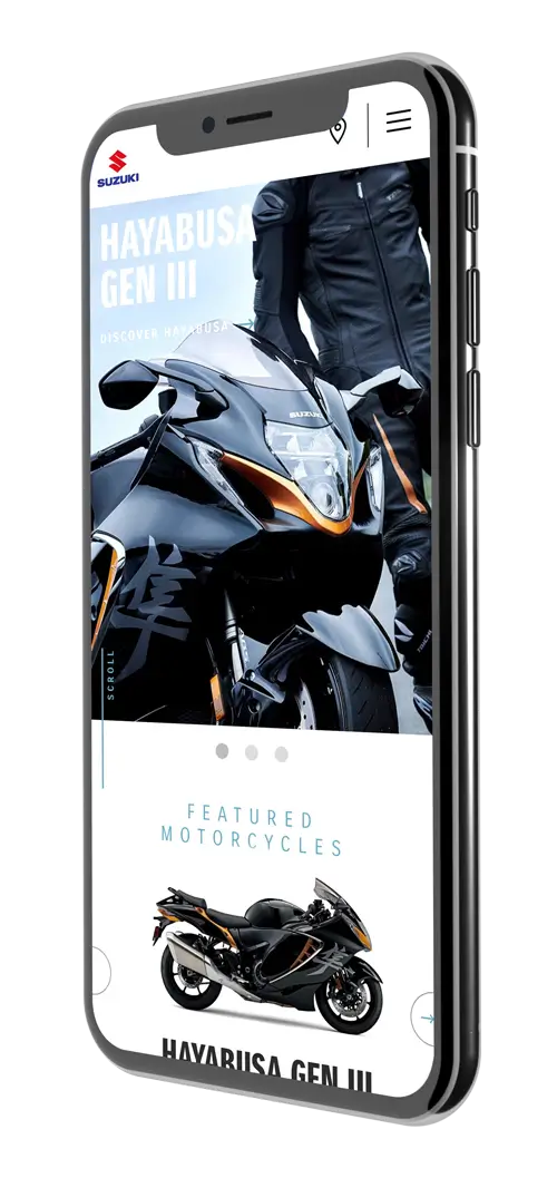 Suzuki eCommerce Homepage Mobile Design