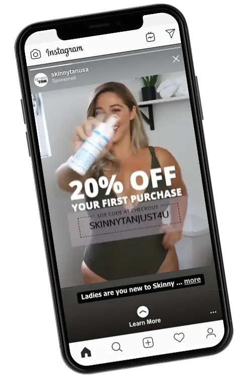 Skinny Tan Instagram Advertising