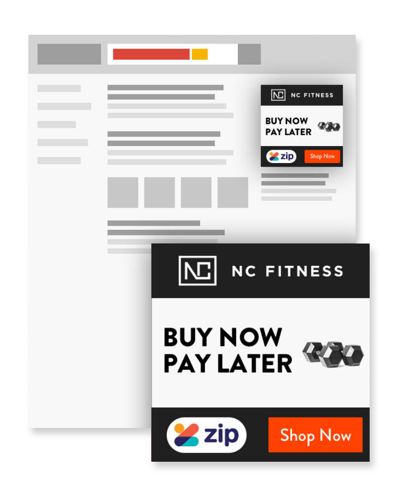 NC Fitness Ads design mockup