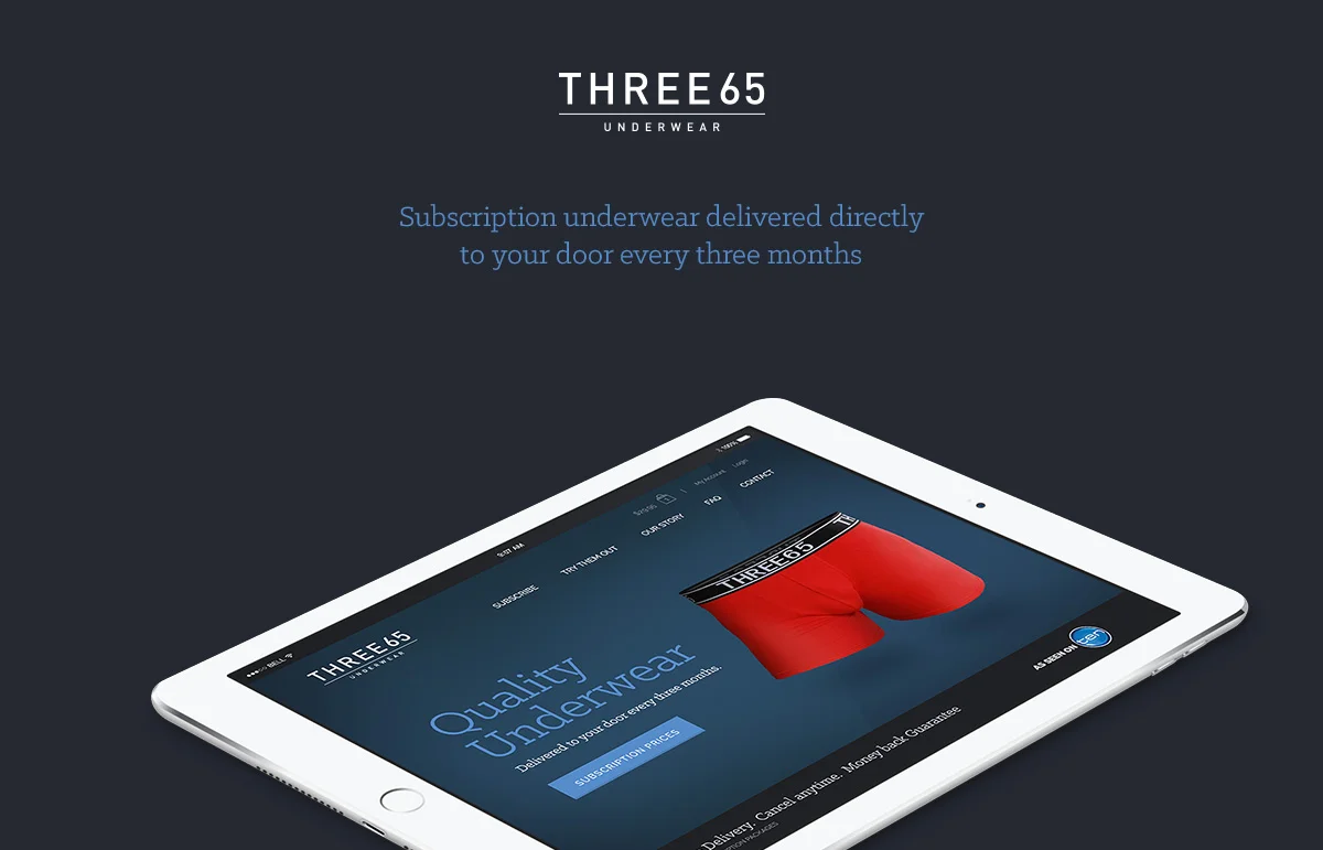 Three65 Subscription-Website Design