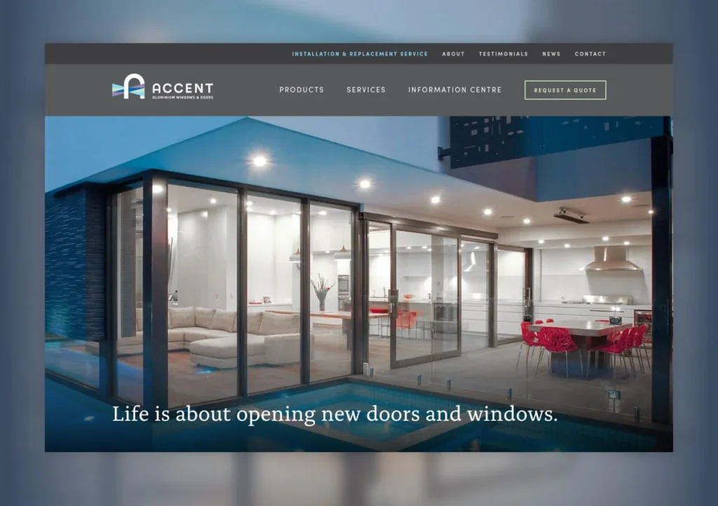 Accent Window Website Design View