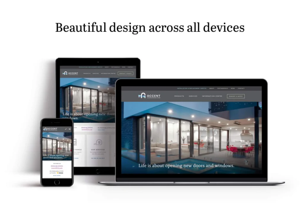 Responsive Design of New Accent Website on Multiple Devices