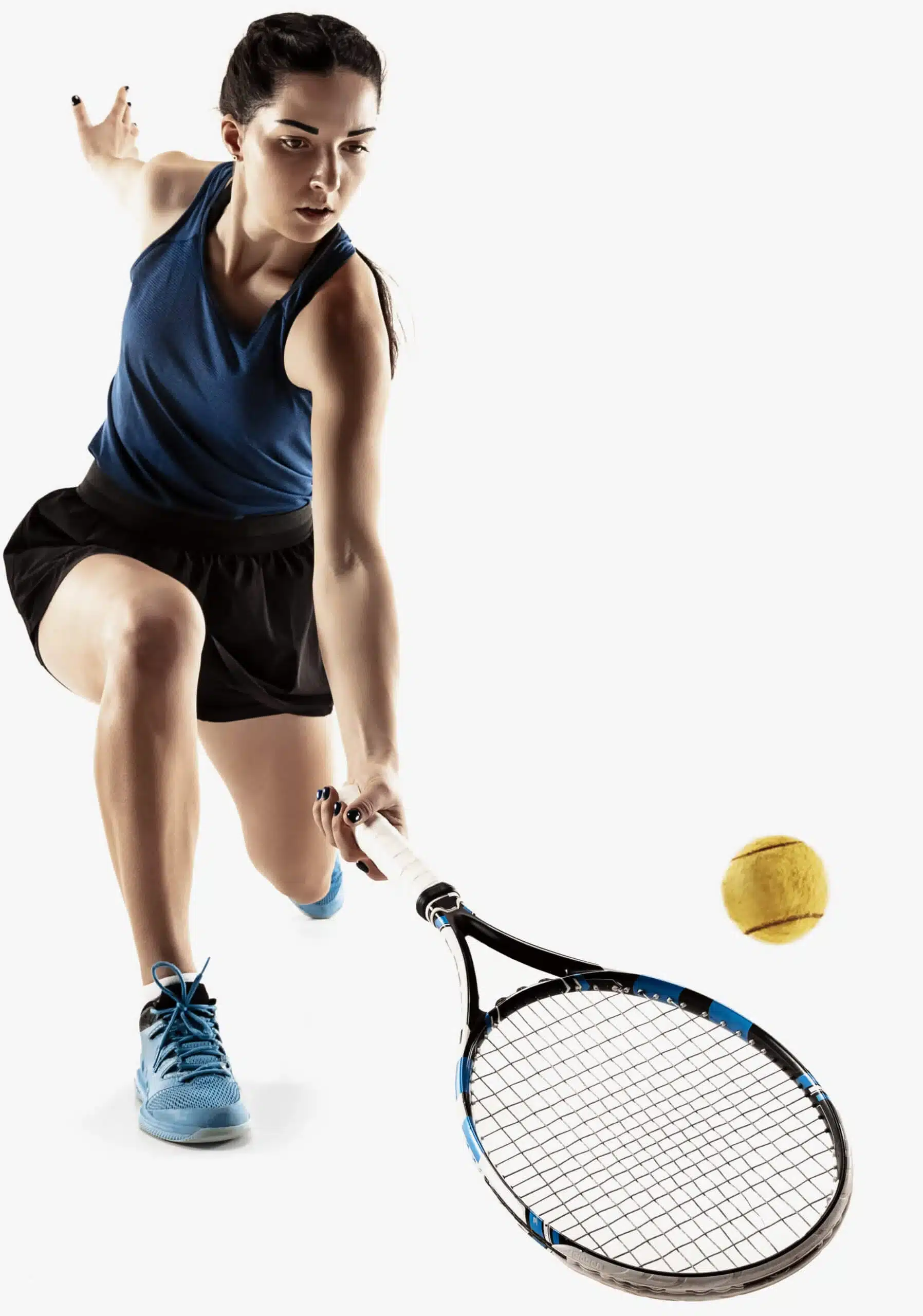 Female Athlete Playing Tennis