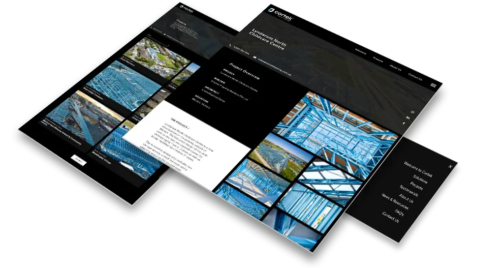 Cortek Website Rebrand Project Gallery