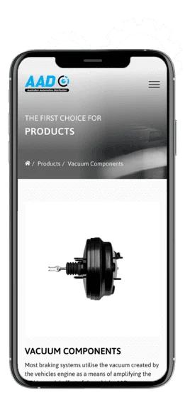 AAD Product Page Preview on Mobile Device