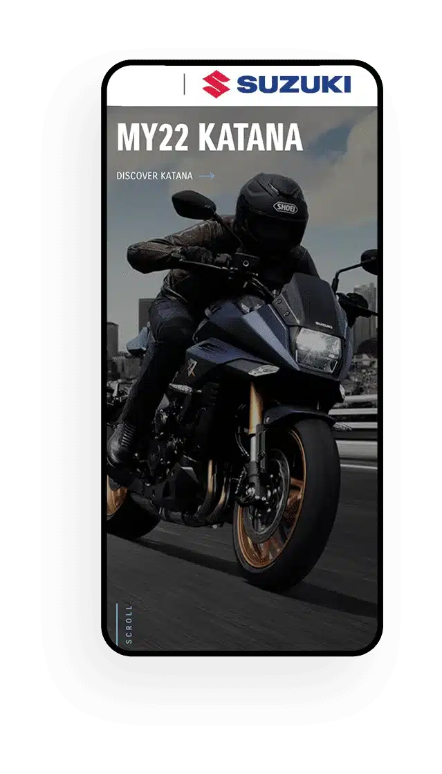 Suzuki MY22 Katana Page Preview on Mobile Device